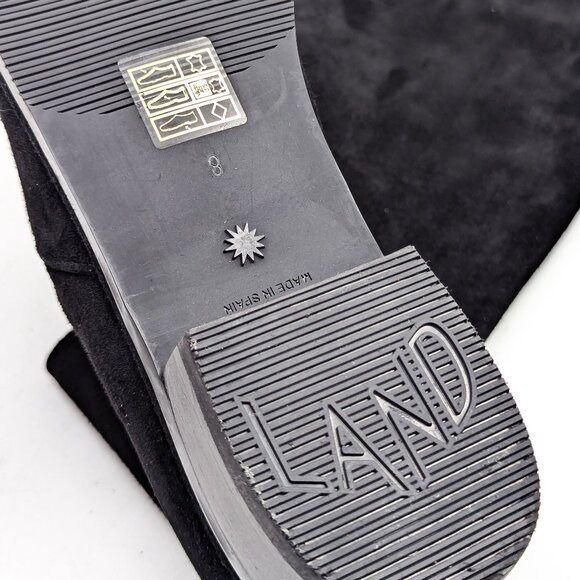 Stuart Weitzman Women Lowland Black Suede OTK fashion Boots size 8 - Picture 6 of 11